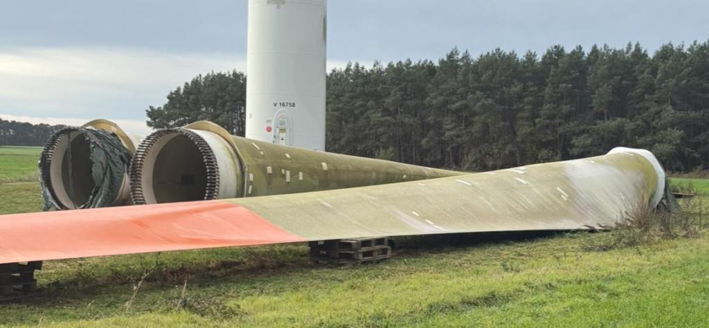 Rotorblätter Windpark  Sichau